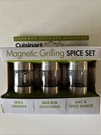 Cuisinart Magnetic Grilling Spice Set Stainless Steel Outdoor CSS-33 Nib. Fixed Price $15.00.