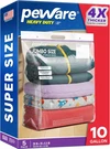 10 Gallon Heavy Duty Large Storage With Handle, Big Zip Seal Top Bags, 6 Mi. Fixed Price $52.99.