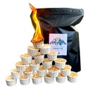 Starters Natural Wood Wax Cubes Camping Bbq Grill Fireplace 25 Pack. Fixed Price $22.59.