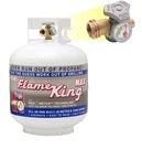 Propane Tank 20LB Steel Vertical Overflow Protection Gauge Flame King Cylinder. Fixed Price $129.99.