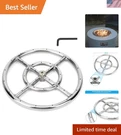 12 Inch Stainless Steel Fire Pit Burner Ring 92,000 Btu, Whistle-free Design. Fixed Price $93.59.