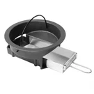 Kamaster 2 1 Cast Iron Ash Can Fit Kamado Grill Classic Joe,with Stainless.... Fixed Price $115.63.