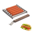 Stainless Steel Hot Dog Roller Grilling Rack Basket Sausage Cooker Tool. Fixed Price $12.87.