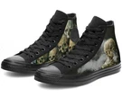 Van Gogh Smoking Skeleton Custom Converse High Top Sneakers. Fixed Price $184.99.