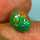 1.98 Cts Extreme Fire 100 % Natural Multi-color 3D Flash Welo Solid Black Opal. Fixed Price $19.80.