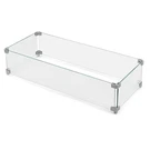 Nuu Garden 27.6'' X 11.7'' 6.5" Rectangular Fire Pit Wind Guard, Transparen.... Fixed Price $93.32.