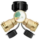 Dozyant Propane Splitter, Tank Adapter With Gauge, 2 Way Lp. Fixed Price $38.69.