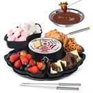 2 1 Electric Maker & Fondue Pot, Tabletop Indoor Kit With 4.... Fixed Price $58.39.