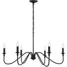 Black CHANDELIER,6-LIGHT Rustic Industrial Iron Chandeliers For Dining Room L.... Fixed Price $81.68.
