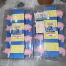 Pig Corn Holders By Charcoal Companion, 8 Sets Pink Stainless Steel Prongs Nip!!. Fixed Price $10.00.