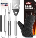 Grill Utensils Set - 3PCS Bbq Tools, Stainless Barbeque Access. Fixed Price $45.79.