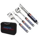 Magma 5PC Telescoping Spatula/tongs/brush/fork Grill Tool Kit Set With Case. Fixed Price $84.40.
