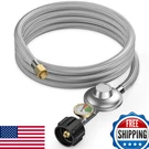 12 Feet Propane Regulator Hose Gaugefits For Pit Heater. Fixed Price $50.73.