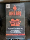 Amz Bbq Club Meat Claws Silicone Gloves Thermometer Grill Accessories Set Sealed. Fixed Price $16.99.