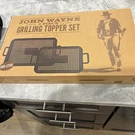 New John Wayne 2 Pc Grilling Topper Set, Round & Rectangle, Non-stick. Fixed Price $22.95.