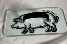 Prepology 2LB Glass Bacon Burger Press Pig Decal Gray Comfort Grip Handle Grill. Fixed Price $24.99.