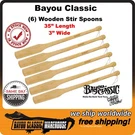 Wooden Stir Paddle 35" Length 3" Wide Pack Of 6 By Bayou Classic 1001. Fixed Price $88.88.