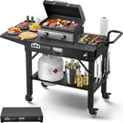 Leteuke Grill Cart For Blackstone & Ninja Griddle, Foldable Table With Wheels. Fixed Price $122.95.