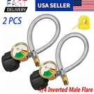 2 Pack 15 Inch Stainless Rv Propane Hose With Gauge QCC1/ Type Connection. Fixed Price $17.99.