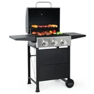 Master Cook Bbq Propane Gas Grill 3 Burner Stainless Steel With Folding Table. Fixed Price $199.99.