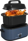 Royalcraft 24-QUART Electric Roaster Oven With Visible Self-basting Lid, Blue. Fixed Price $105.16.