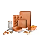 Gotham Steel Bakeware Set Baking Cookie Sheet Cake Pan Copper Non Stick 5 Piece. Fixed Price $47.12.
