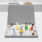 20"L X 20"W 13"H Bbq Island Drop Ice Chest Stainless Steel Wine Cooler Bin. Fixed Price $161.70.