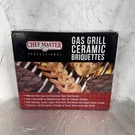 Chef Master Ceramic Gas Grill Self Cleaning 50 Briquettes. Fixed Price $21.95.