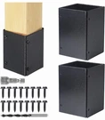 Stainless Steel Adjustable Post Protectors 3.3"-6" Black 3-PACK Mailbox Fence. Fixed Price $35.99.