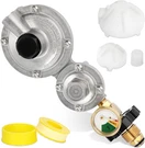 Feikeer Vertical 2 Stage Propane Regulator With Pol And Gauge, Two. Fixed Price $34.57.
