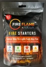 Fireflame Starters 20 Count 100% Waterproof, Non-toxic, 30 Year Shelf Life. Fixed Price $12.99.