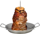Bbq Vertical Gyro With 9 " Base Pan& 2 Skewers, Silver. Fixed Price $24.64.