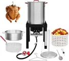 New Creolefeast TFS3010 Qt Turkey & Fish Fryer Set, 50K Btu Burner. Fixed Price $103.95.