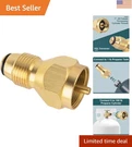Solid Brass Propane Refill Adapter For 1LB Bottles - Easy & Safe Connection. Fixed Price $13.99.