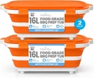 Havenity (2 Pack) - Bbq Prep Tub 16L Cutting Board Lid Included. Fixed Price $54.99.
