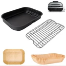 Webroil Nonstick Griddle Pan, Stainless Steel Rack And Air Fryer Liners For N.... Fixed Price $76.01.