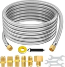 20 Ft Stainless High Pressure Propane Hose Extender With 3/8" Feet, Silver. Fixed Price $55.69.