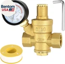 Water Pressure Regulator 3/4 Inch With Gauge, Made Of 100% High Hardness Brass,. Fixed Price $33.28.