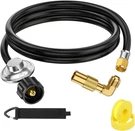 5 Feet Propane Regulator And Hose With Elbow Adapter For Blackstone 17 Inch. Fixed Price $25.57.
