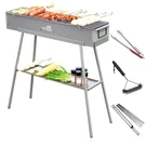 Charcoal Grill 31.6X7.1X5.1 Inch Outdoor Adjustable Vents Silver Willbbq. Fixed Price $179.99.