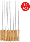Haksen 12 Pcs Skewers For Grilling, Kabob With Wood Handle, Reusable Bbq. Fixed Price $10.18.