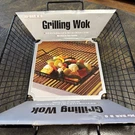 Mr. Bar Q Non-stick Wok Style Metal Grill Basket Black With Handles 12X14X3 In. Fixed Price $10.00.