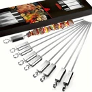 10PCS Stainless Steel Bbq Skewers 17" Cooking Barbecue Kebab Grill Sticks Us. Fixed Price $14.99.