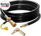 12FT Rv Propane Quick Connect Hose With Elbow Conversion Fitting For Blackstone. Fixed Price $44.28.