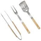 Gibson Home 143723.03 Barbecue Plus Piece Tool Set Rubberwood Handles. Fixed Price $35.80.