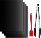 Pcs Grill Mats With 13" Bbq Tongs & Silicone Brush Set -19.7 X 15.7 Inches. Fixed Price $14.99.