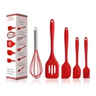 5PCS Heat Resistant Food Silicone Home And Kitchen Utensils Cooking Spatula Set. Fixed Price $11.00.