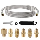 24 Ft Propane Hose Extension High Pressure Braided Silver. Fixed Price $47.49.