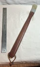 Vintage Bbq Grill Brush Extra Long Wooden Handle Leather Strap Euc. Fixed Price $12.63.