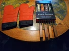 Bbq Equipment Charcoal Companion Kabob Baskets And Red Grilling Gloves. Fixed Price $14.99.